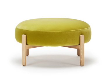 ARVIL - Round fabric pouf by Papell Design - view 2